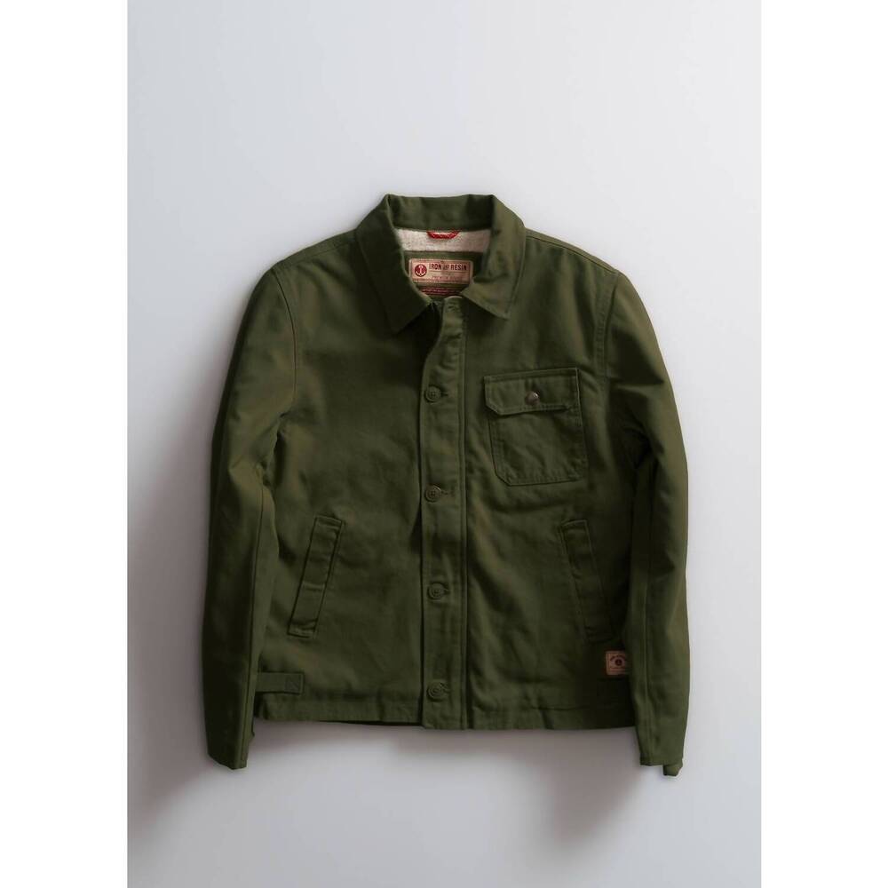 NEW IRON & RESIN men's usn a2 jacket in olive